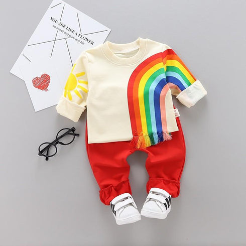 Children's Spring and Autumn Set Two-Piece Set